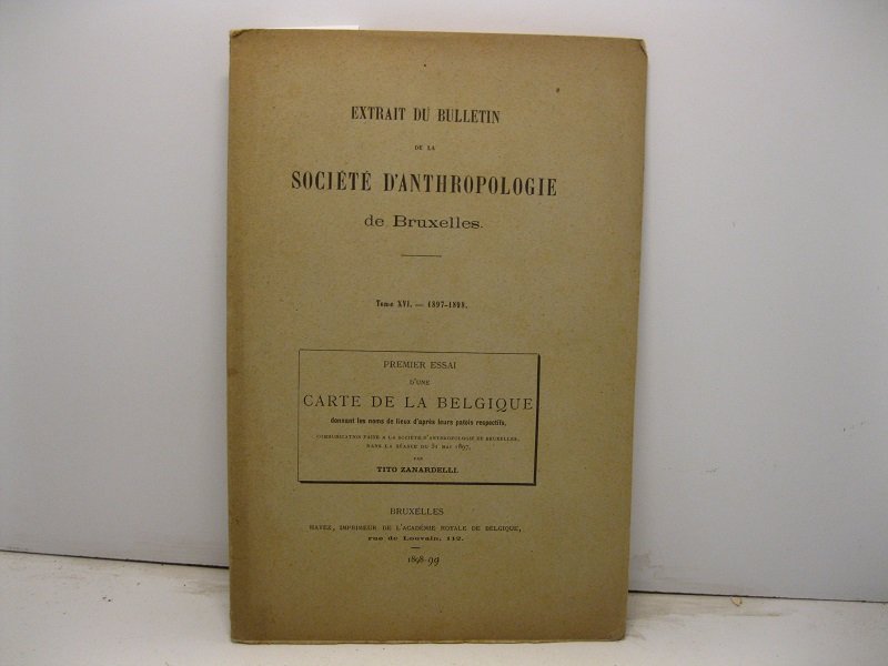 Premier essai d'une carte de la Belgique donnant les noms …