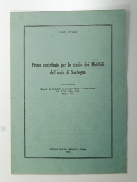 Primo contributo per lo studio dei Mutillidi dell'isola di Sardegna