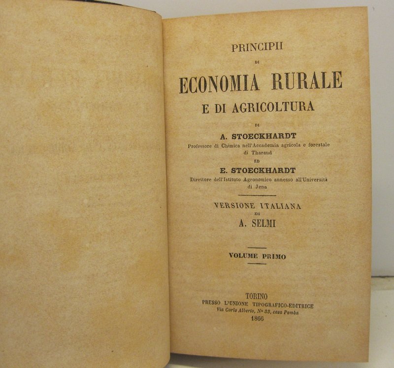 Principii di economia rurale e di agricoltura di A. Stoeckhardt …