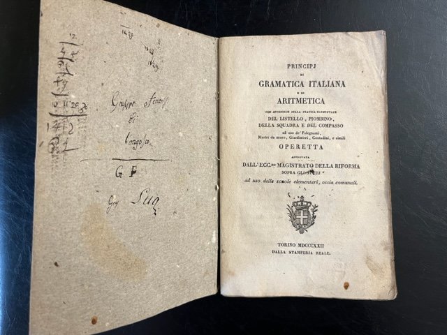 Principj di gramatica italiana e di aritmetica con appendice sulla … | Immagine principale