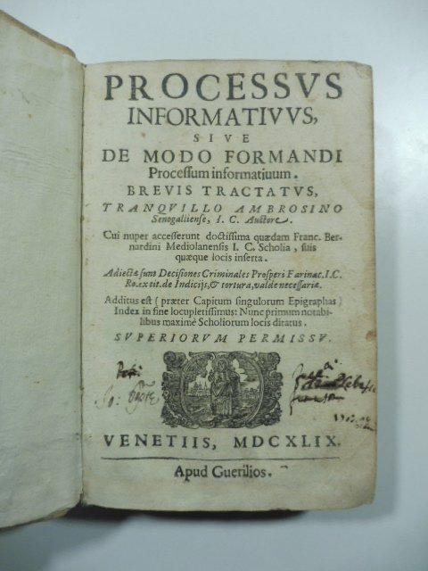 Processus informativus sive de modo formandi processum informativum. Brevis tractatus …