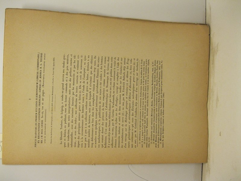 Procli Diadochi in Primum Euclidis Elementorum Librum Commentarii. Ex Recognitione …