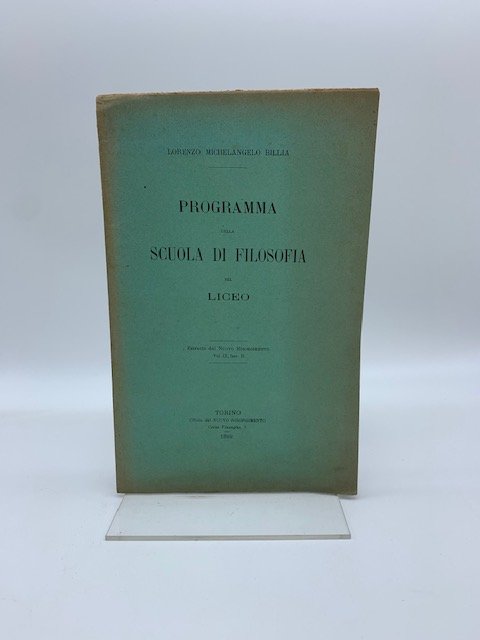 Programma della scuola di filosofia nel Liceo