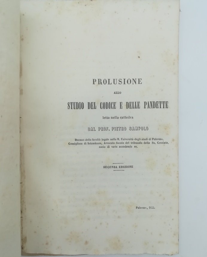 Prolusione allo studio del Codice e delle Pandette letta nella …