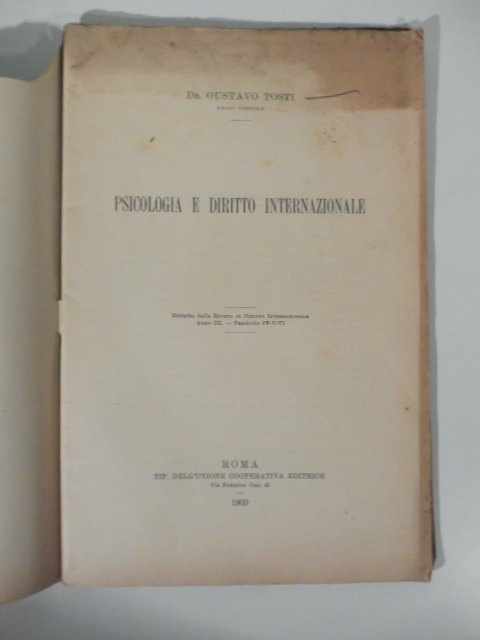 Psicologia e diritto internazionale