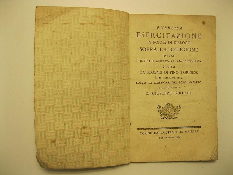 Pubblica esercitazione in forma di dialogo sopra la religione ossia …