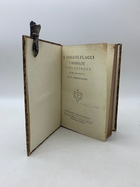 Q. Horatii Flacci carminum libri quinque cum apposita Italica interpretatione
