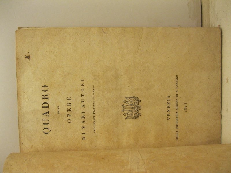 Quadro delle opere di vari autori anticamente tradotte in armeno