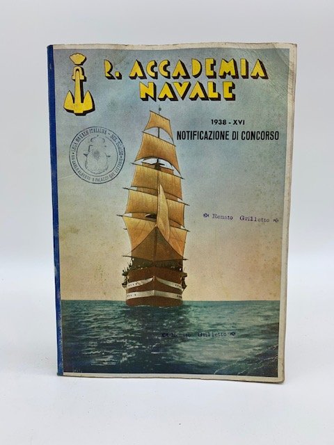 R. Accademia navale 1938-XVI. Notificazione di concorso