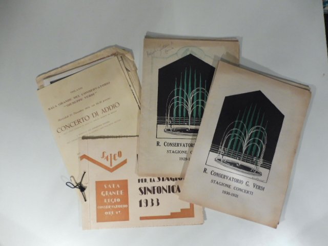 Raccolta di programmi del Conservatorio Giuseppe Verdi di Milano datati …