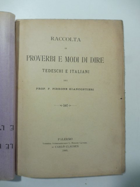 Raccolta di proverbi e modi di dire tedeschi e italiani