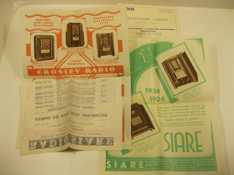 Radio Siare. Societa' italiana apparecchi radio elettrici. Anonima con sede …