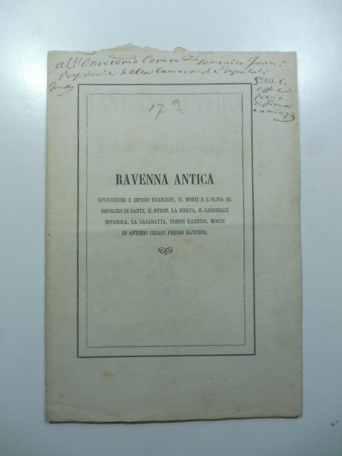 Ravenna antica. Lettera diciassettesima