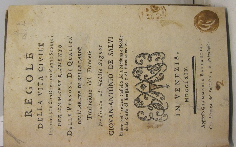 REGOLE DELLA VITA CIVILE, illustrate con Diversi Fatti Storici per … | Immagine principale