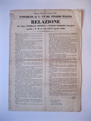 Relazione dei Sig. Tommaso Spinola e Nicolo' Federici deputati spediti …