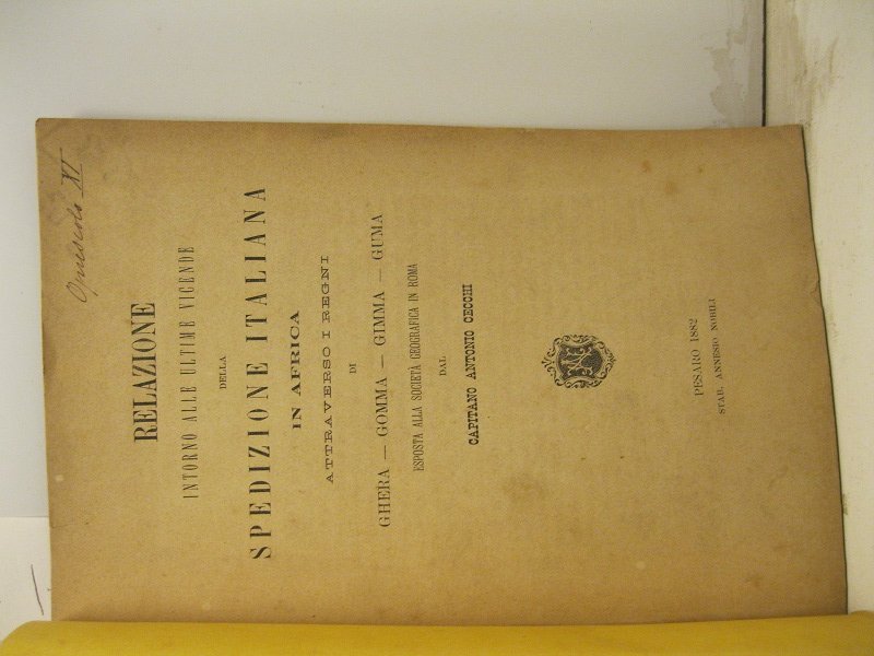 Relazione intorno alle ultime vicende della spedizione italiana in Africa …