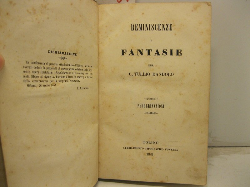 Reminescenze e fantasie. Peregrinazioni.