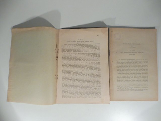 Res ligusticae. Note sui calcididi raccolti in Liguria; Nuovi reperti …