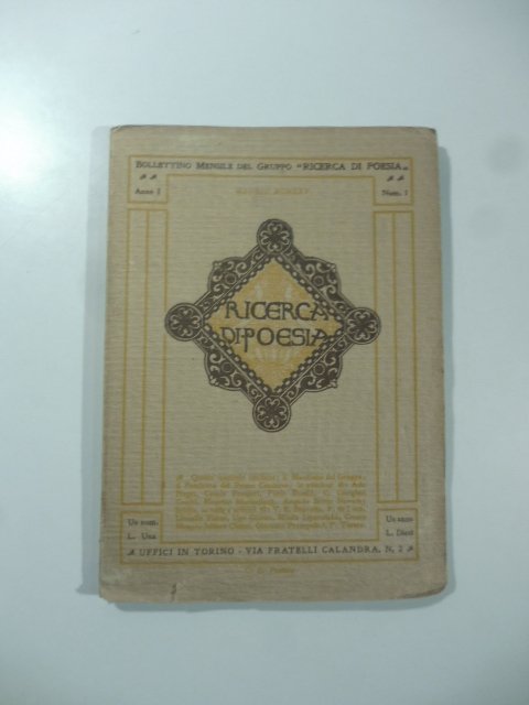 Ricerca di poesia. Bollettino mensile del Gruppo Ricerca di poesia, …