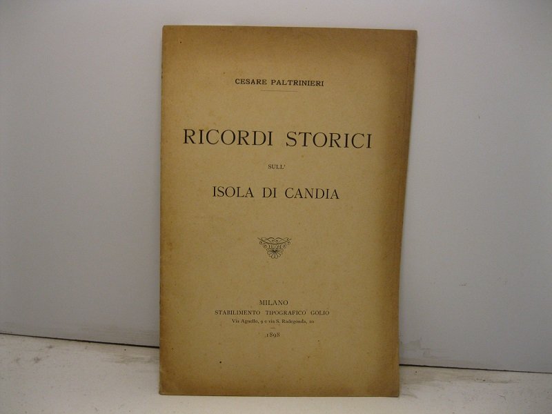 Ricordi storici sull'isola di Candia