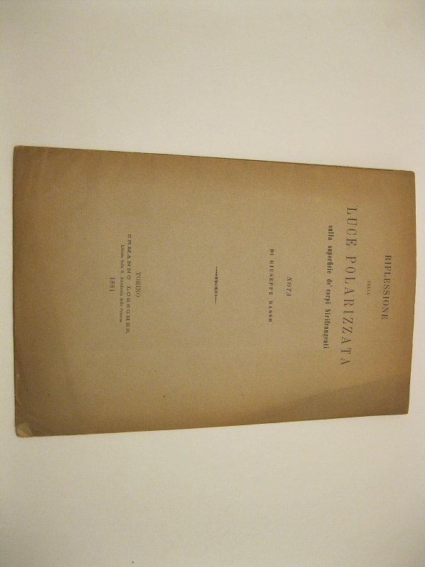 Riflessione della luce polarizzata sulla superficie de' corpi birifrangenti. Nota