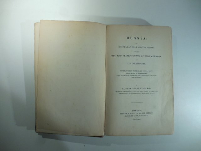 Russia: or miscellaneous observations on the past and present state …