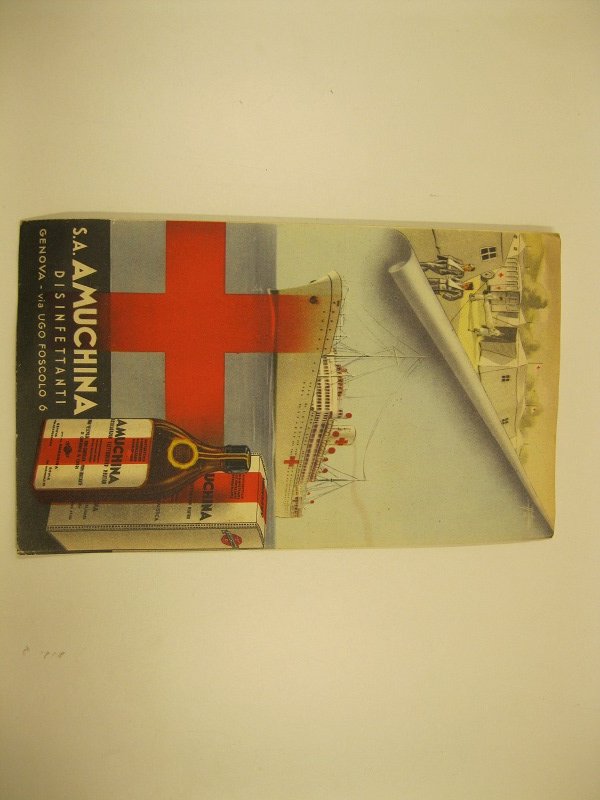 S. A. Amuchina disinfettanti. Genova, v. Ugo Foscolo 6.