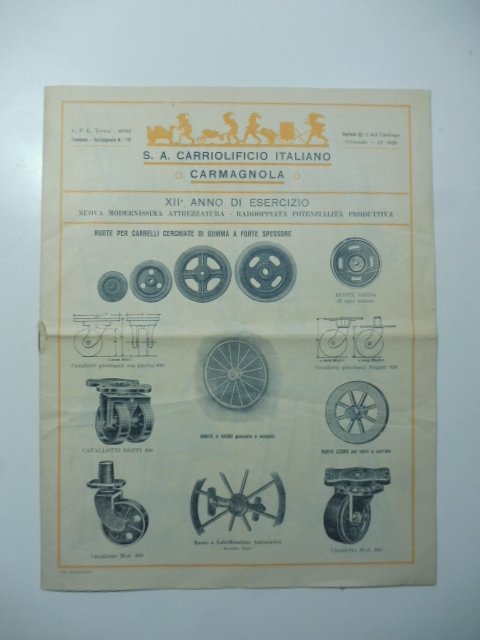 S.A. Carriolificio italiano Carmagnola. Catalogo generale 1929