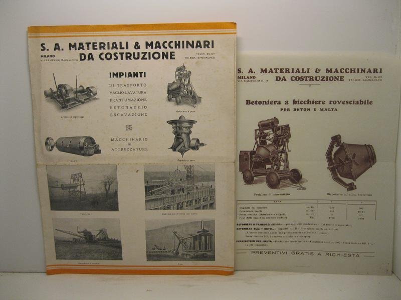 S.A. materiali & macchinari da costruzione. Impianti di trasporto, vaglio, …