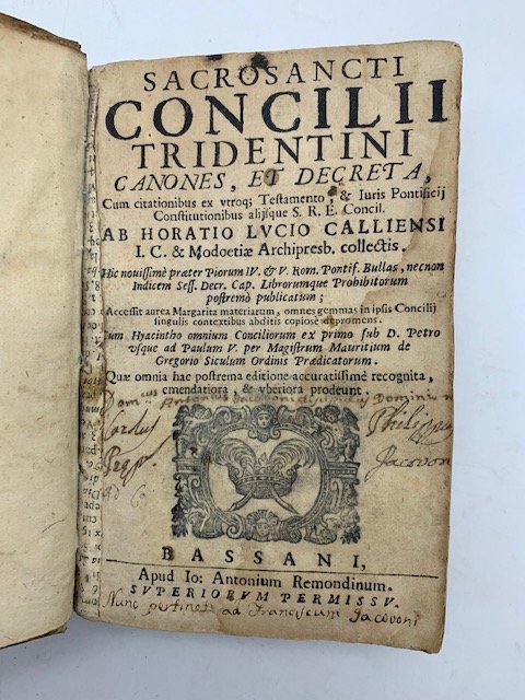Sacrosancti Concilii Tridentini canones, et decreta cum citationibus ex utroque …