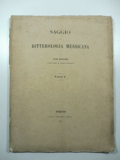 Saggio di ditterologia messicana