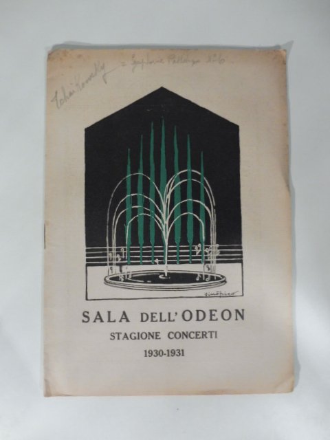 Sala dell'Odeon. Stagione concerti. Programma 14 Novembre 1930