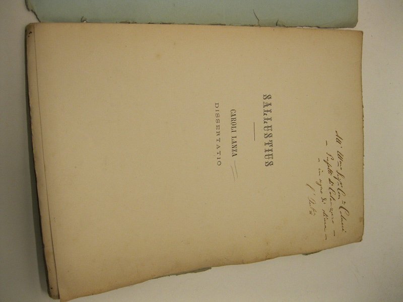 Sallustius. Caroli Lanza dissertatio | Immagine principale