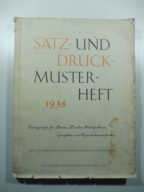 Satz und druck munster heft 1938. Vorlagenheft fur setzer, Drucker, …