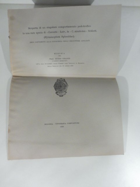 Scoperta di un singolare comportamento pedotrofico in una rara specie …