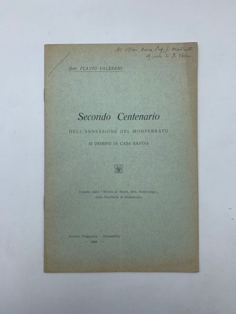 Secondo centenario dell'annessione del Monferrato ai dominii di Casa Savoia