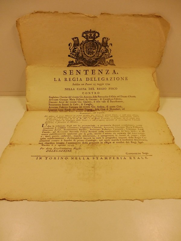 Sentenza. contro Guglielmo Cherrise d'Allen, Avv. G. M. Pellisseri di …