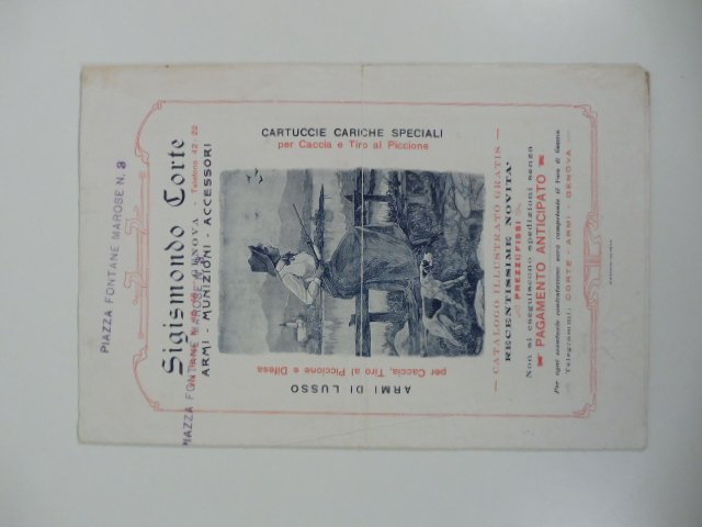 Sigismondo Corte, armi, munizioni, accessori, armi di lusso.