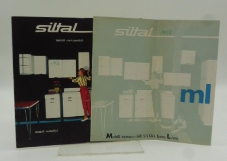 Siltal. Mobili componibili. Mobili metallici. Due Pieghevoli pubblicitari anni Cinquanta