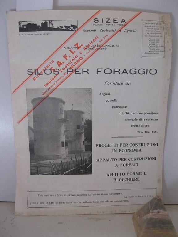 Sizea, Impianti zootecnici e agricoli, Silos per foraggio