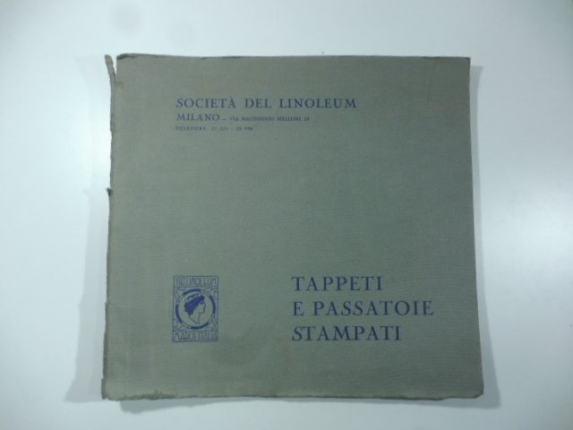 Societa' del linoleum. Milano. Tappeti e passatoie stampati. Disegni disponibili …