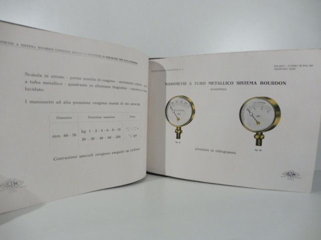 Societa' italiana manometri S. A., Milano. Catalogo
