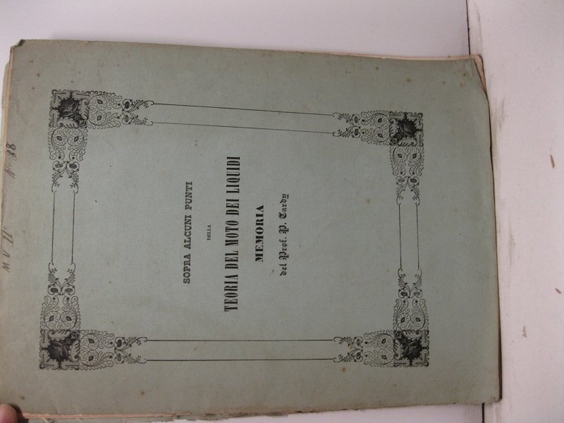 Sopra alcuni punti della teoria del moto dei liquidi. Memoria