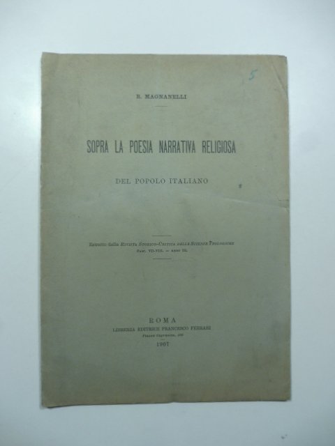 Sopra la poesia narrativa religiosa del popolo italiano