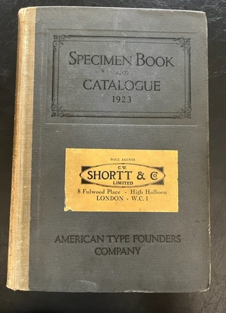 Specimen Book and Catalogue Dedicated to the Typographic Art