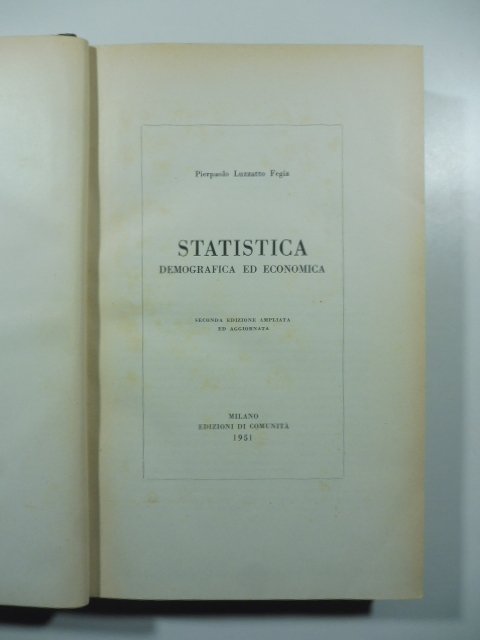 Statistica demografica ed economica