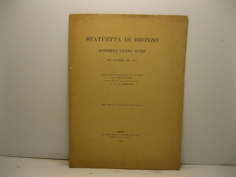 Statuetta di bronzo scoperta vicino Sutri nel novembre del 1912. …