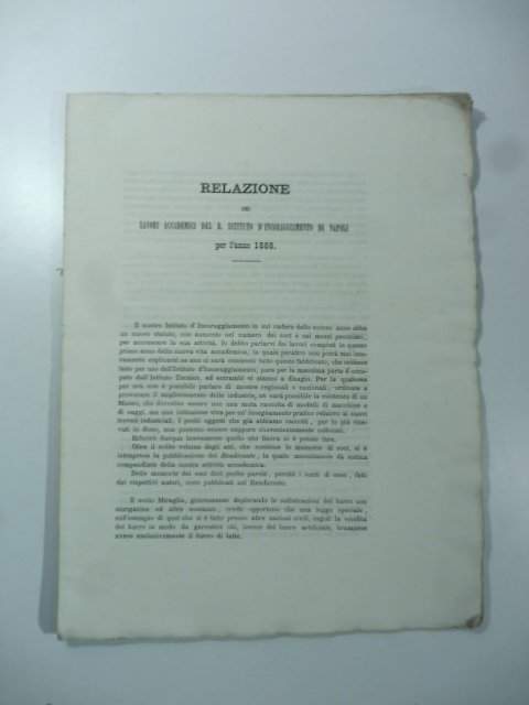 Statuto organico del R. Istituto d'incoraggiamento di Napoli