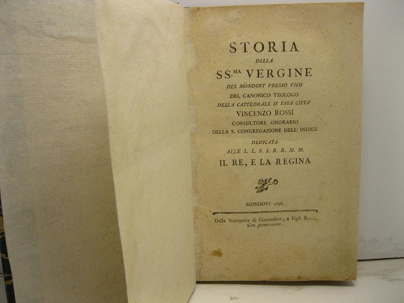 Storia della SS.ma Vergine del Mondovi' presso Vico del canonico …