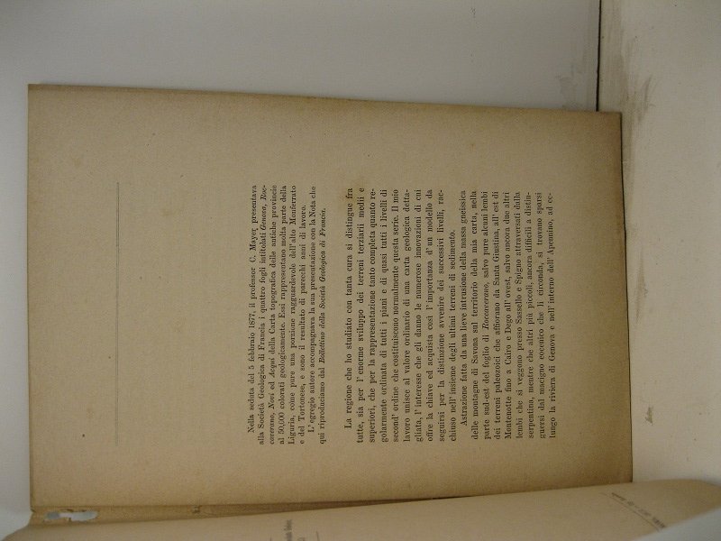 Studii geologici sulla Liguria centrale per C. Mayer